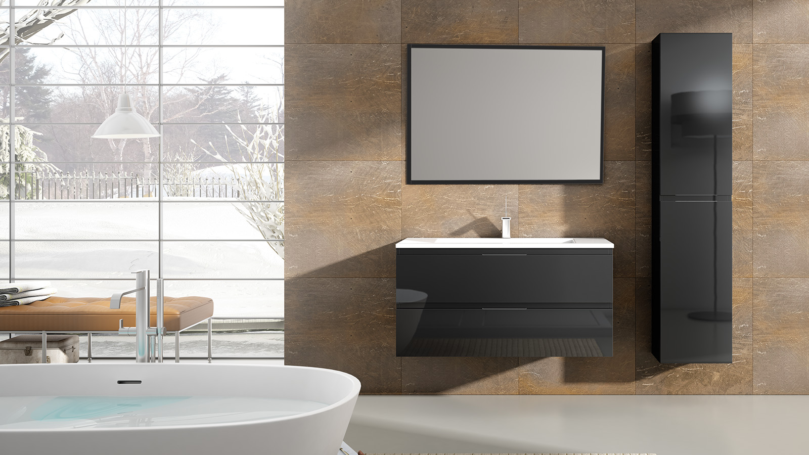 Mueble de baño MÓDENA con lavabo - Muebles Suspendidos